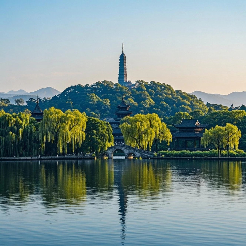 【周末游】杭州西湖假日4天3晚+西湖游船三潭印月登岛+专车接机河坊街小河直街南宋御街