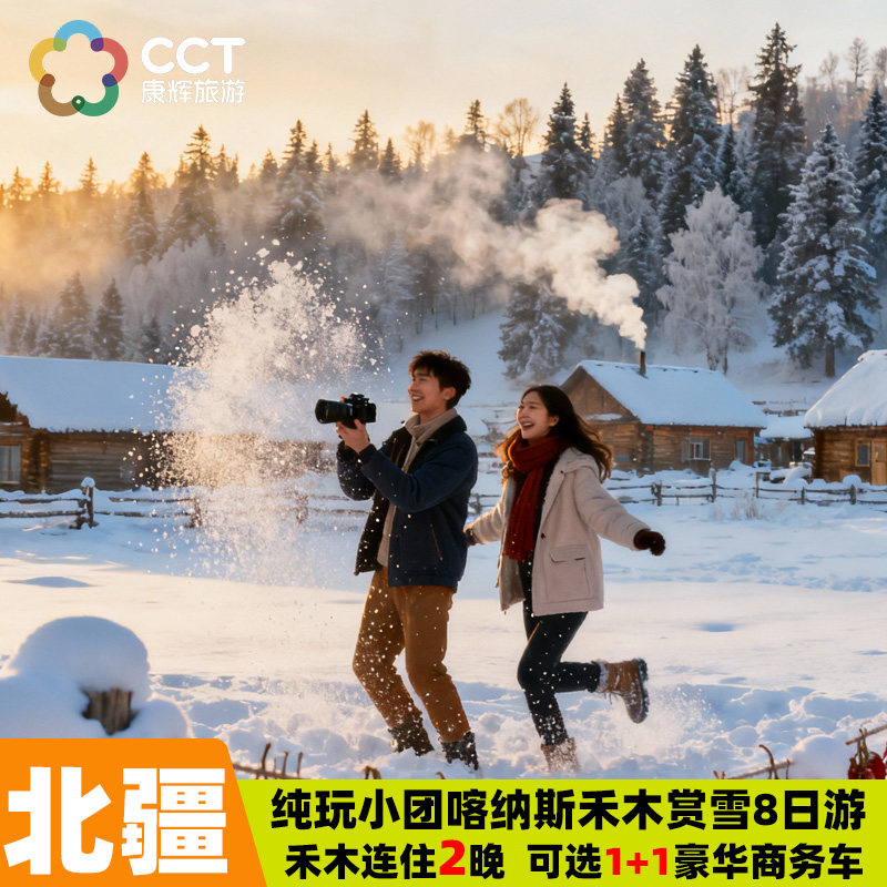 【送雪票+旅拍+雪地摩托】新疆旅游8天7晚跟团游阿勒泰冬季旅行 - 定制游预订