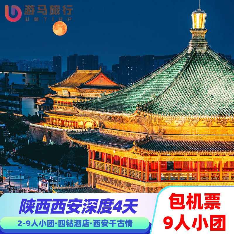 9人纯玩小团 含机票陕西西安旅游兵马俑华清宫回民街4天3晚跟团游 - 定制游预订