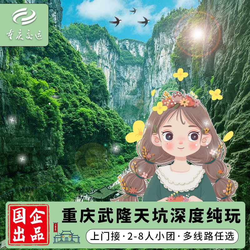 【国企出品】重庆武隆一日游 纯玩武隆天坑地缝仙女山天生三桥 - 定制游预订