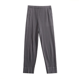 
Compressed pleated casual women's pants spring and summer new loose large size pleated pencil pants cropped pants straight harem pants trendy