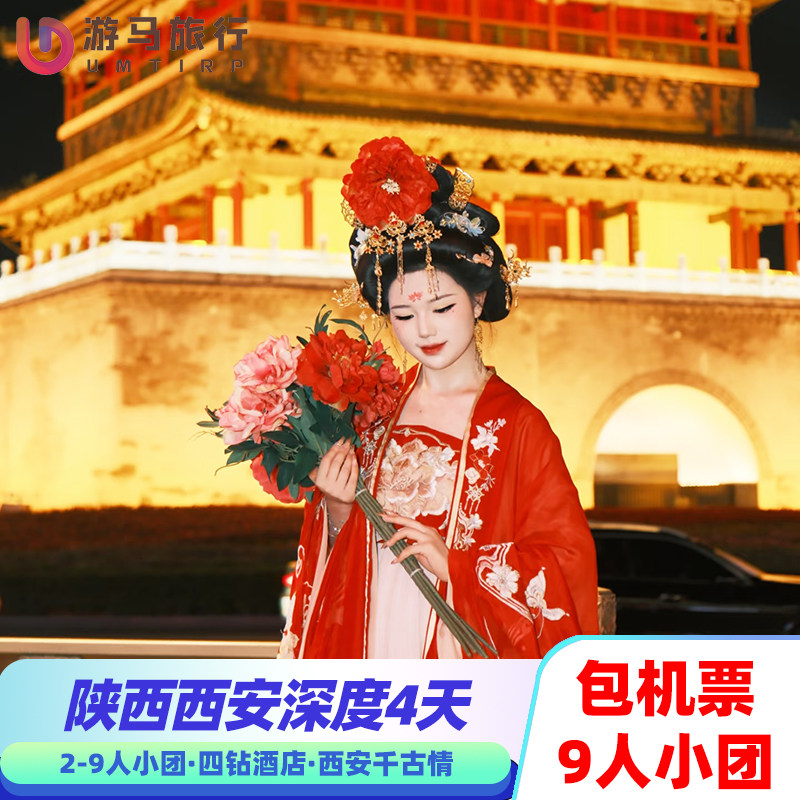 9人纯玩小团 含机票陕西西安旅游兵马俑华清宫大雁塔4天3晚跟团游 - 定制游预订