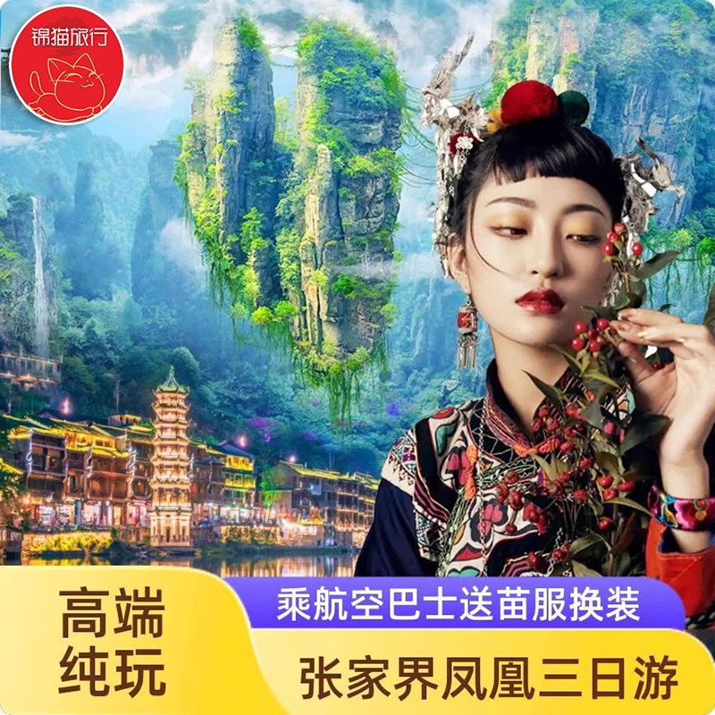 长沙出发张家界旅游3天2晚纯玩跟团游森林公园天门山 - 定制游预订