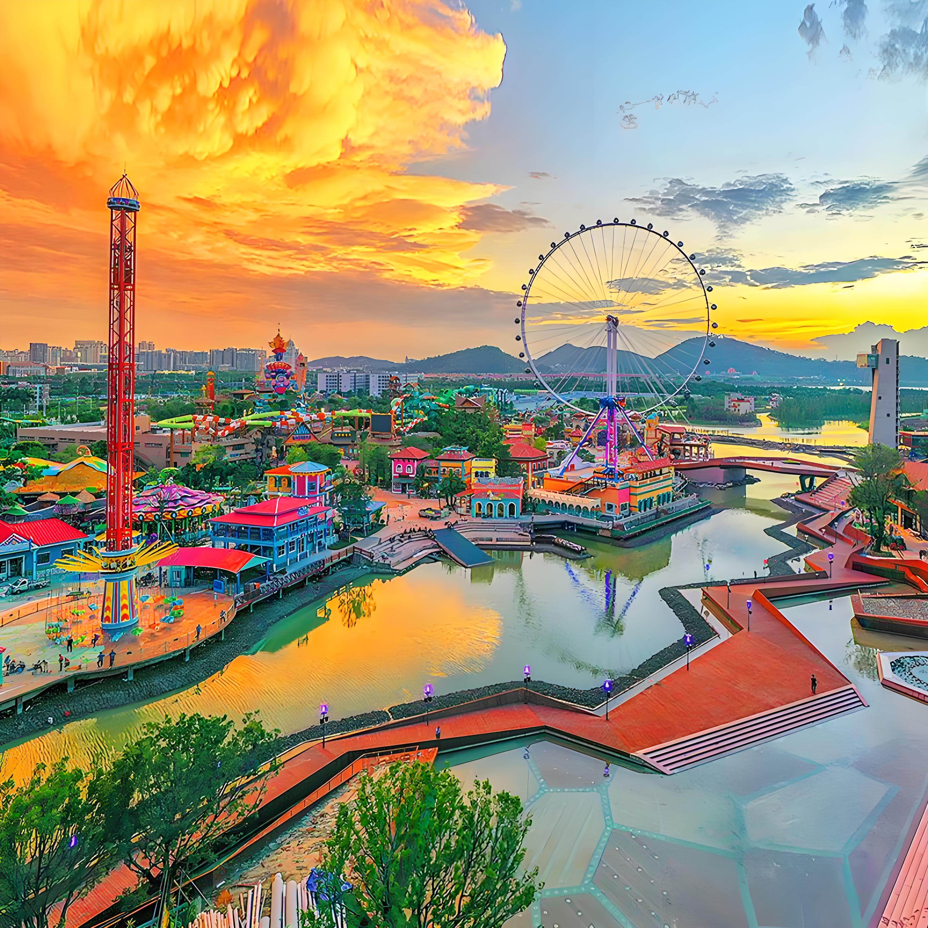 【2大1小】顺德欢乐海岸plus·欢乐时光/玛雅水公园/摩天轮+可住爱住酒店(欢乐海岸店)