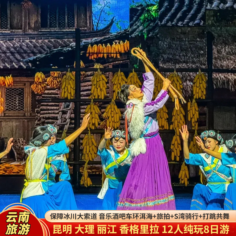 含机票-【12人小团|丽江雪山|大理洱海|香格里拉+动车回】8天7晚 - 定制游预订