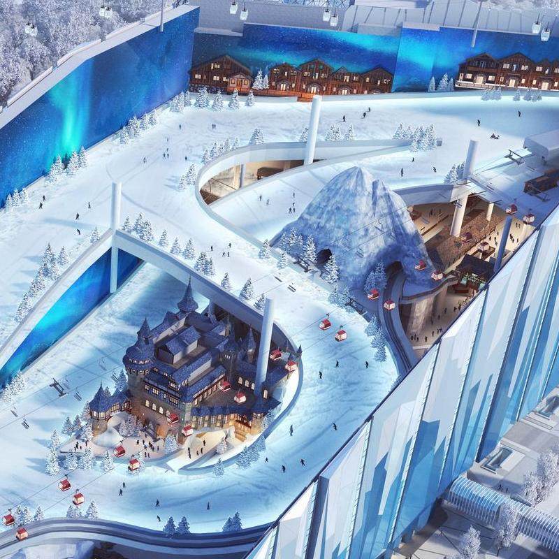 上海耀雪冰雪世界娱雪票/滑雪票+五钻冰雪世界皇冠假日酒店1晚 - 定制游预订