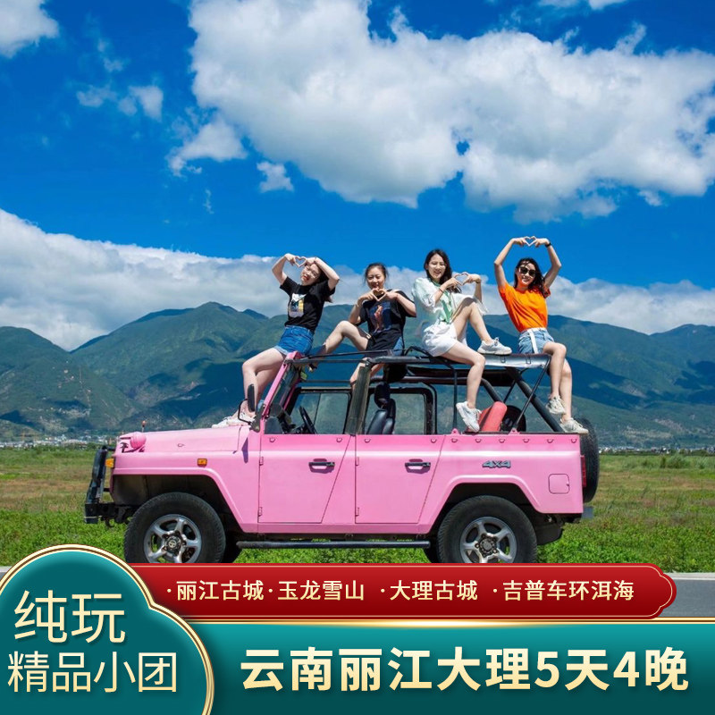 云南纯玩小团丽江大理古城玉龙雪山蓝月谷洱海旅拍5天4晚旅游跟团 - 定制游预订