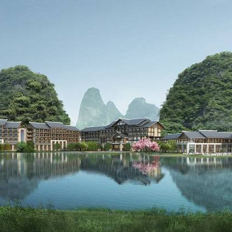 桂林融创施柏阁酒店1晚 +早餐+晚餐+不限次融创海世界+美拍+双人单程桂林/阳朔客运专线