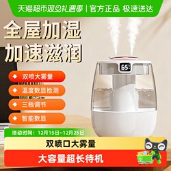 Large Spray Humidifier for Bedroom, Home Use, Silent, Suitable for Pregnant Women and Infants, Air Purification, Student Dormitory, Office Desktop