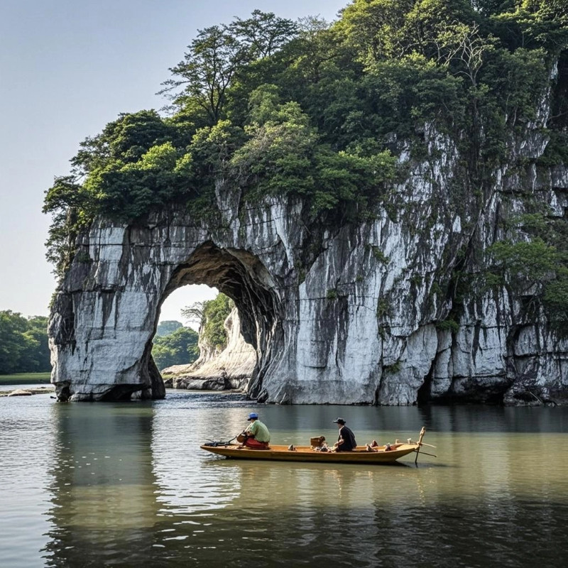 五钻桂林漓江大瀑布饭店4天3晚+桂林千古情双人票+象鼻山景区+漓江+两江四湖环湖步道