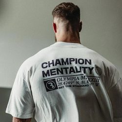 Chris Combed Cotton Short-Sleeve Fitness Sports Loose-Fitting American-Style Olympic Top European and American Sizes