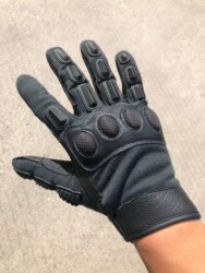 Authentic Pure Sheepskin Black Outdoor Full-Finger and Half-Finger Special Gloves Tactical Gloves Combat Defense Gloves