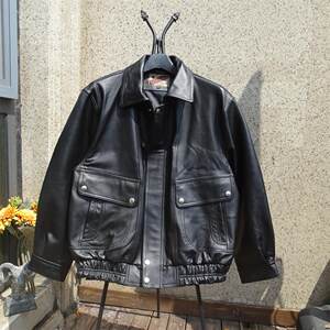 Neutral retro [Men and Women Pangle] Ultra -thicken imported sheepskin large -profile couple leather leather clothes
