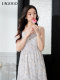 LAGOGO fresh printed long dress for women Lagugu Valley 2025 summer new chiffon suspender cake skirt