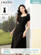 
LAGOGO black waist-pinching dress for women Lagugu Valley 2025 summer new elegant Hepburn style skirt