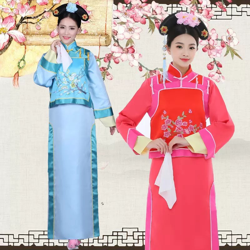 清朝古装晴川格格服装满族女古代宫女公主服万圣节年会摄影