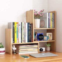Bookshelf Desktop Storage Rack Simple Multi-Layer Desk Organizer for Students Office Retractable Storage Rack Dormitory Organization Rack