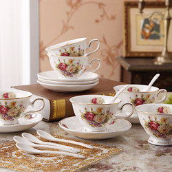 European-Style Ceramic Coffee Cups and Saucers, High-End Afternoon Tea Sets, Coffee Cups, Hotel Clubs, Home Tea Cups, Coffee Cups