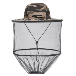 Outdoor Anti-Mosquito Hat for Men, Fishing Hat with Face Cover, Sun Protection, Breathable Mesh Mask, Night Fishing Insect Protection, Beekeeping Hat