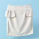 104 Pure color ruffled skirt 71289 High -waisted slimming after the zipper spring and autumn temperament versatile hip skirt
