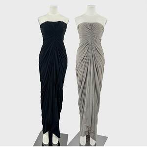 
Dark high street style new draped pleated long skirt tight corset backless dress long dress skirt