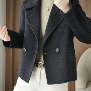 
Suit collar double-sided velvet coat short thickened warm fashion winter mother's woolen coat windbreaker