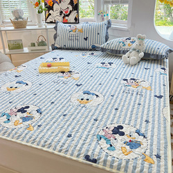 Custom Class A Pure Cotton Disney Bed Cover Three-piece Set Full Cotton Padded Dormitory Quilted Non-slip Tatami Bed Single Person