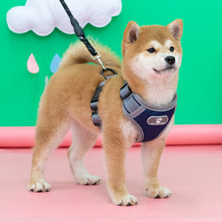 Dog Harness Leash Vest-Style Harness Anti-Shock Medium-Sized Dog Pet Supplies Shiba Inu Collar Small Dog