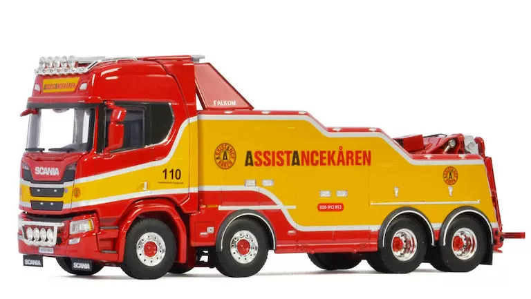 WSI 1:50 SCANIA CR20H 8X4 FALKOM 救援车模型01-3287-Taobao