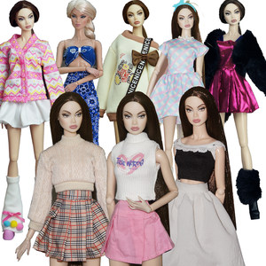 Multi Joint Doll Clothes Girl 6-point Doll Skirt Set 3D True Eye Baby Clothes 28-30cm Two Wave