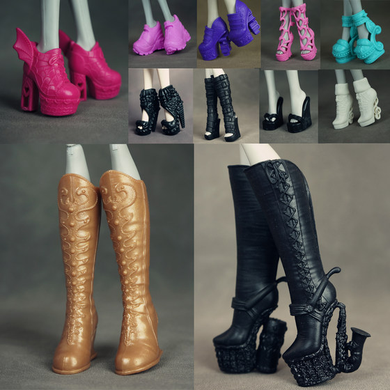 Genuine Monster High Monster High School Children's High Shoes Boots multiple doll shoes