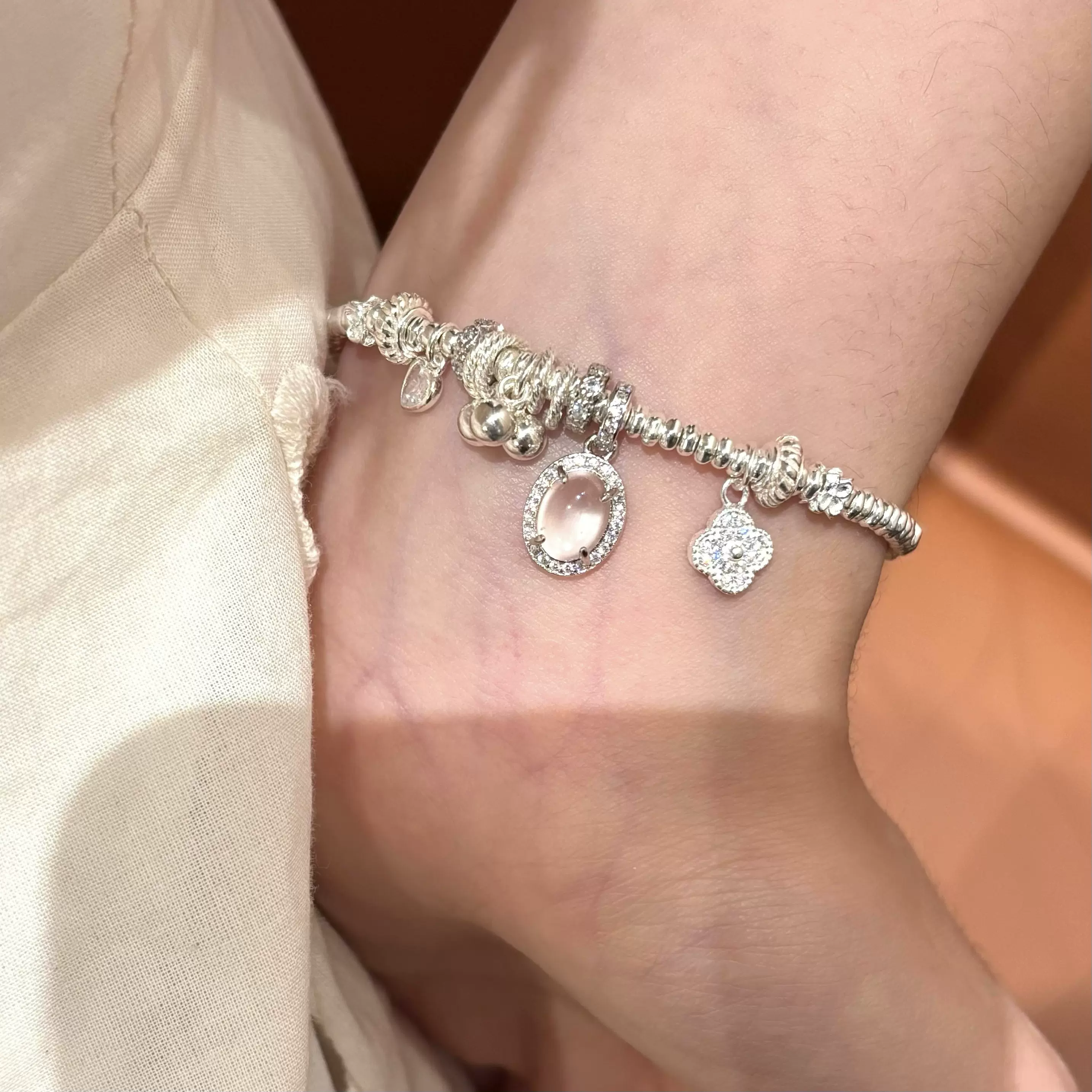 龙心同款925纯银盘缠手链女轻奢小众高级感