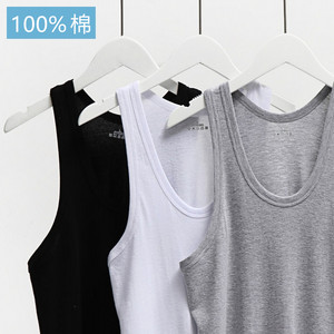 [100 pure cotton] Men's cotton vest, breathable, comfortable sweat, vest, span sporty slim T -shirt narrow shoulder strap