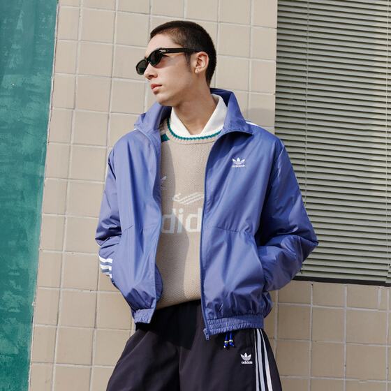 
Adidas men's couple style woven stand collar sports jacket JM2715JM2716KV8855