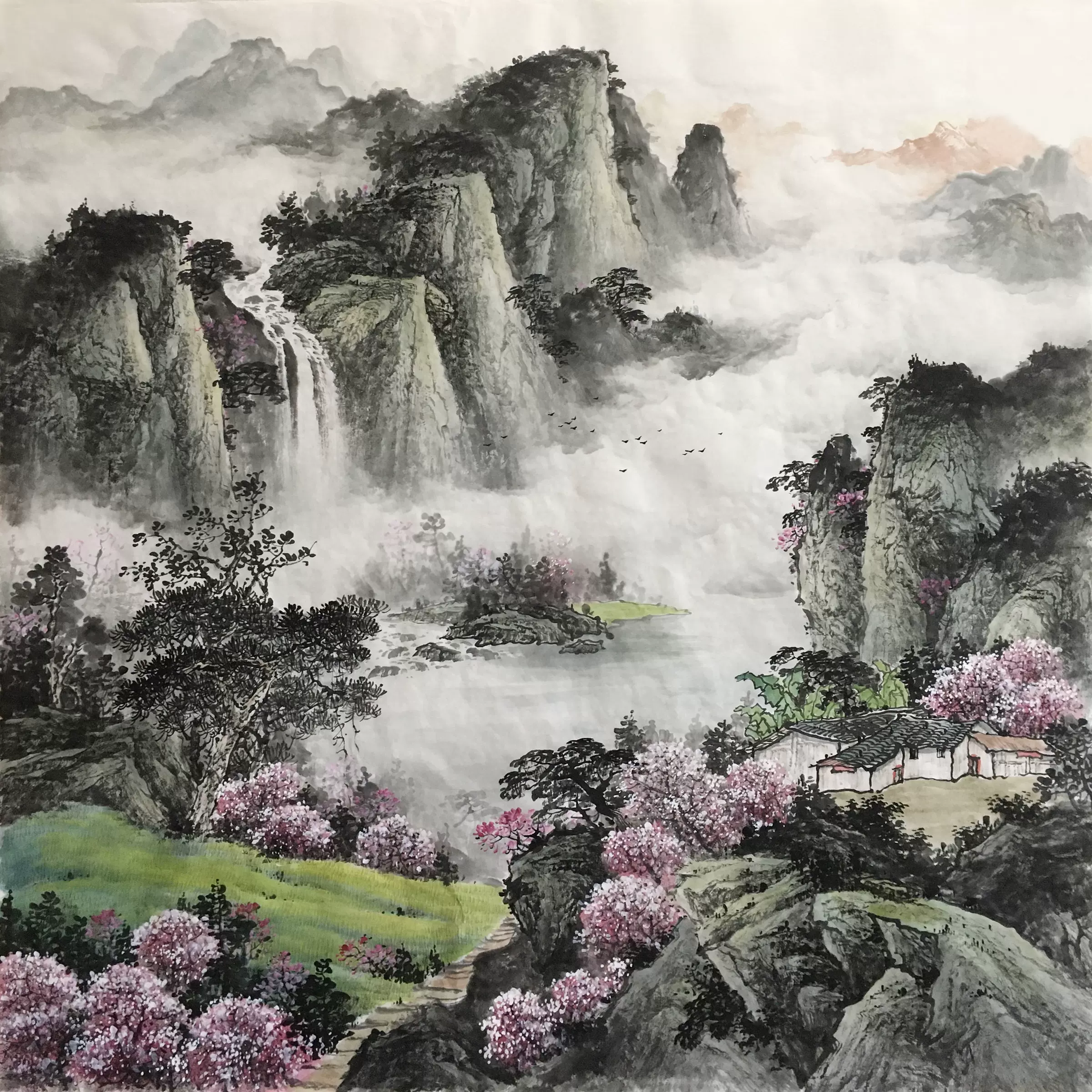 楼閣山水図屏風｜作品紹介｜キヤノン 綴プロジェクト｜キヤノン