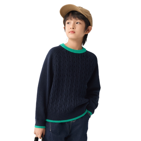 
Balabala children's clothing children's sweaters for boys and girls 2026 new winter clothes big children versatile tops cable knit sweaters