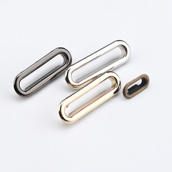 Oval Hollow Rivet Buttons Fish-Eye Canvas Clothing Pants Brass Rivet Buckle Ring Bag Long Eyelet Buckle Accessories Button
