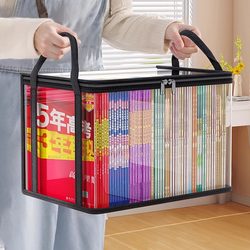Old Book Storage Box, a Magic Organizer for Books, Student Bookshelf, Classroom Organization, High School Book Bag, Dustproof, Transparent, Household Moisture-Proof