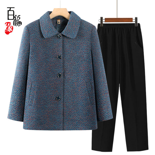Elderly spring and autumn coats, grandma's long-sleeved new style, old lady's lapel mother's wear, 607, 80-year-old mother-in-law tops
