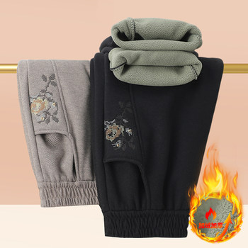 
Middle-aged and elderly women plus velvet pants grandma thick autumn and winter pants