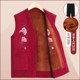 Middle-aged and elderly women's vest autumn and winter grandma sweater warm cardigan old lady horse clip plus velvet mother vest