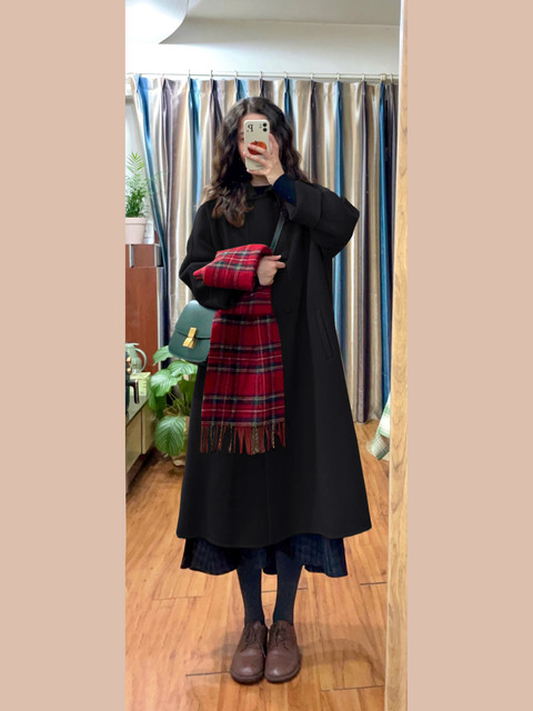 Fashionable Temperament Coat Women Double-sided Woolen Coat Loose Woolen Coat Women's Clothing
