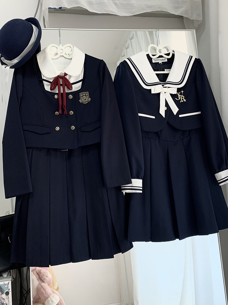 Conjunto de Falda y Traje de Marinero Japonés Uniforme de