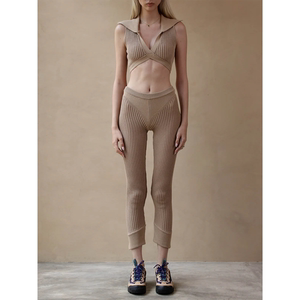 
Foreign trade original single RUV*E LOOM knitted pants, big feet, pencil pants, tight slim hips, and slim