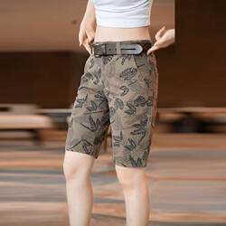 2026 Summer New Sports Casual Shorts for Men, Korean Style Slim Fit Youth Fashion Printed Mid-Length Thin Shorts