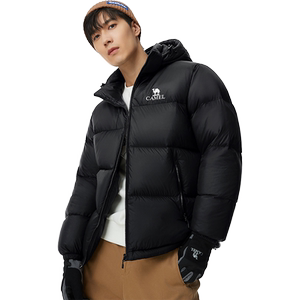 Camel small sun outdoor down jacket for winter new style men and women windproof water-splashing graphene self-heating bread jacket