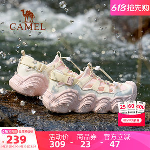 
Camel Women's Shoes 2026 Summer New Outdoor Sandals Women's Thick-soled Breathable River Tracing Shoes Dad's Beach Shoes