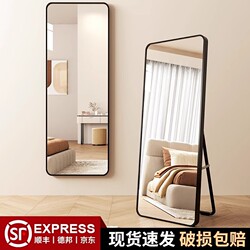 Full-Length Mirror, Floor-Standing Mirror for Home Use, Simple Wall-Mounted Mirror, Trendy Girls' Bedroom Makeup Mirror, Wall-Mounted Fitting Mirror
