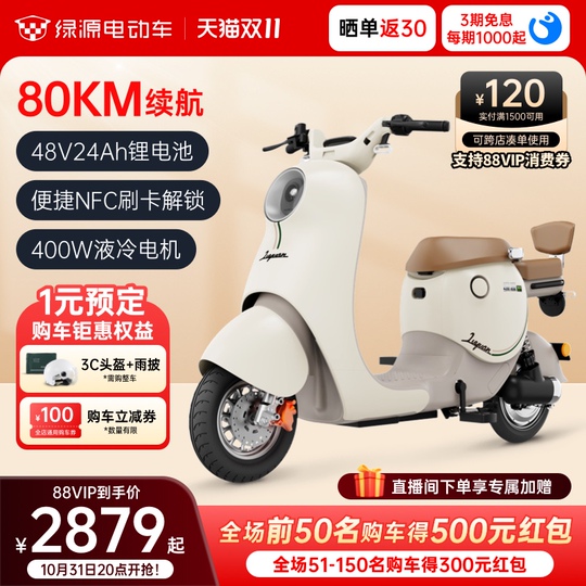 Luyuan Cute 48V 20Ah 長距離電動自転車 - リチウムバッテリー
