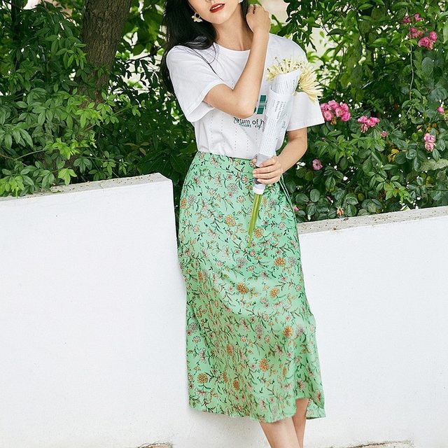Skirt, summer women's boutique sweet French bow tie, slim and versatile trendy fishtail skirt